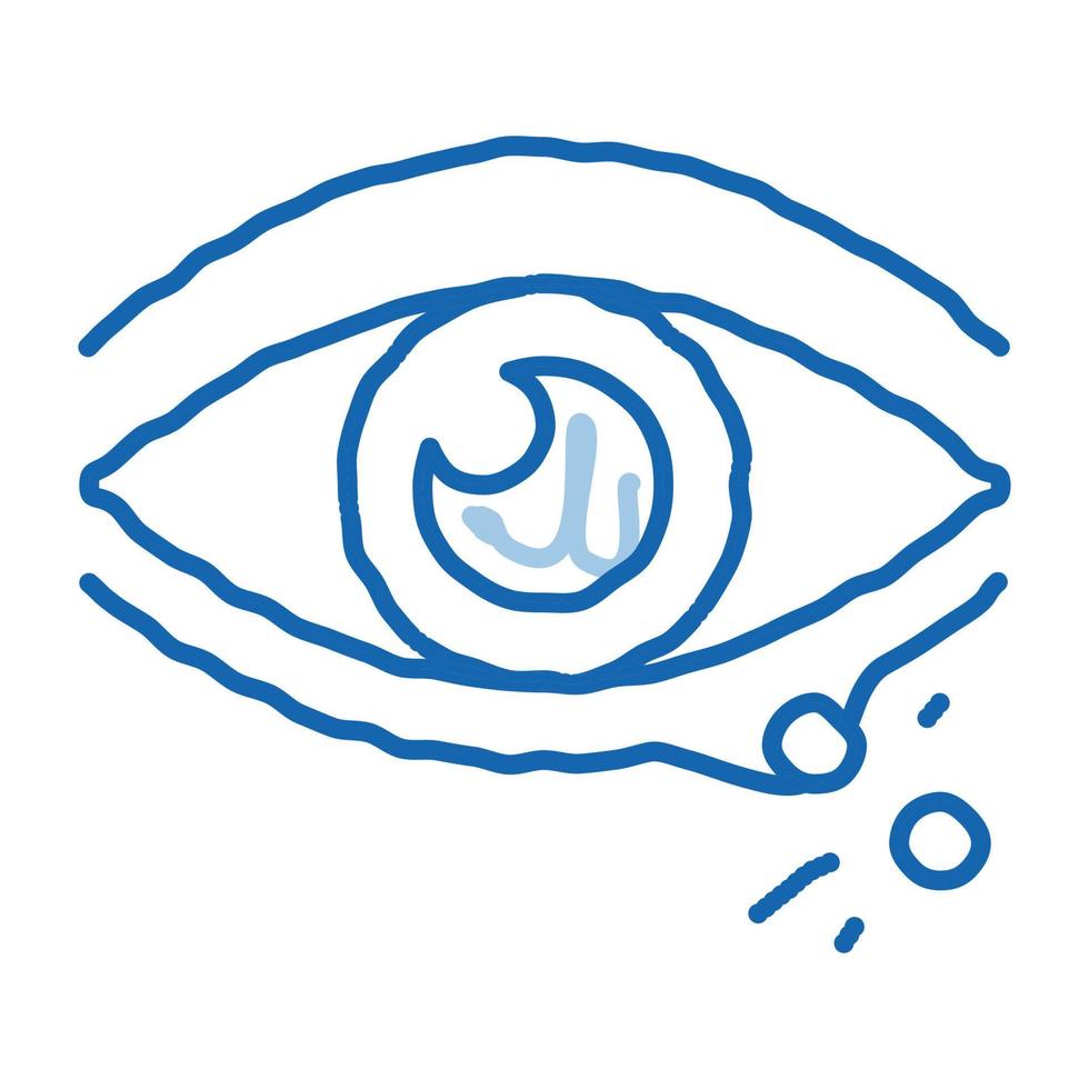 rash near eye doodle icon hand drawn illustration vector