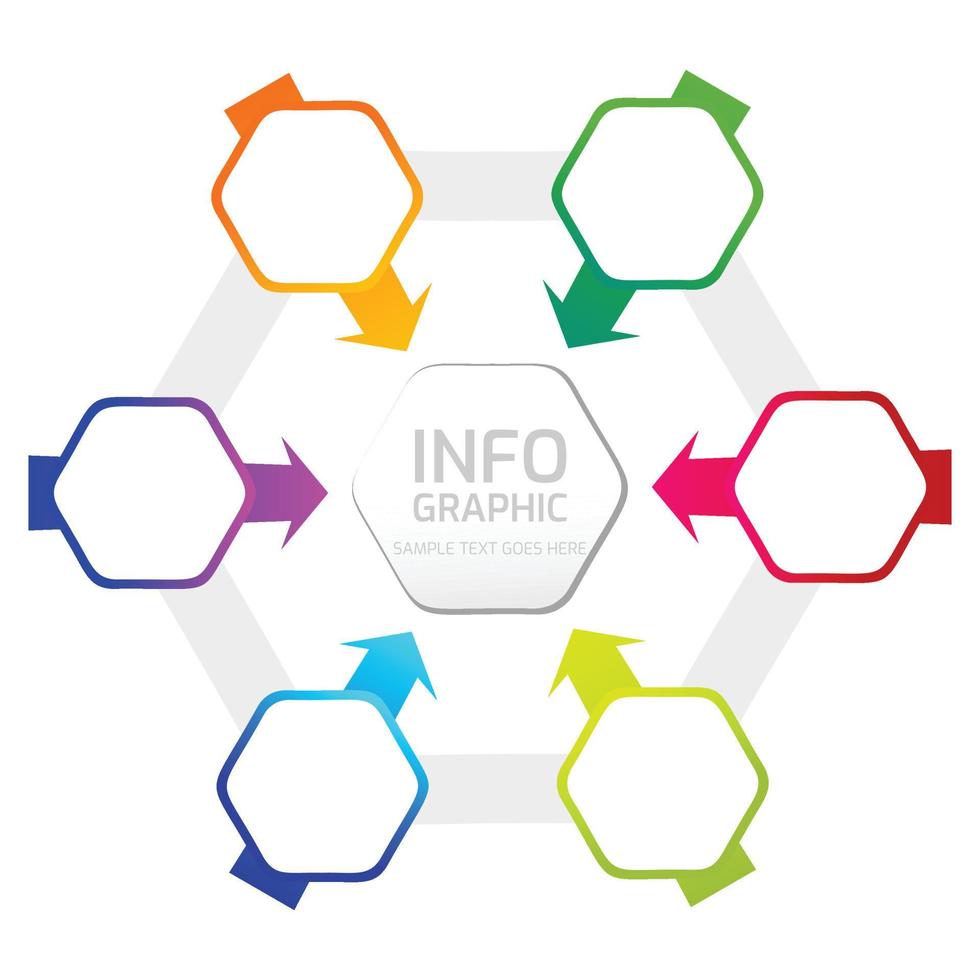 polygon Infographic vector design