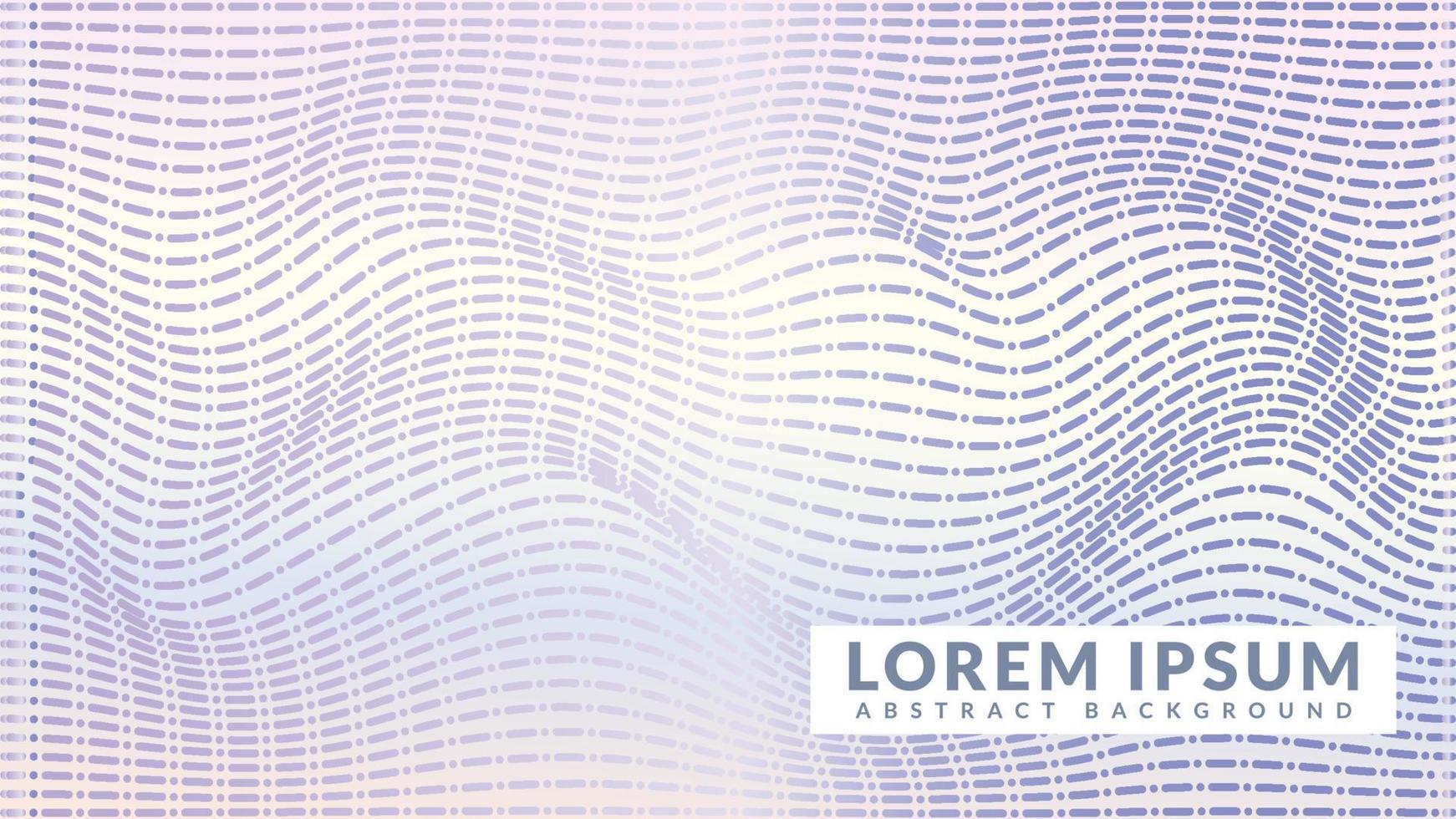 Soft violet wavy rounded dashed line pattern. Abstract background design vector