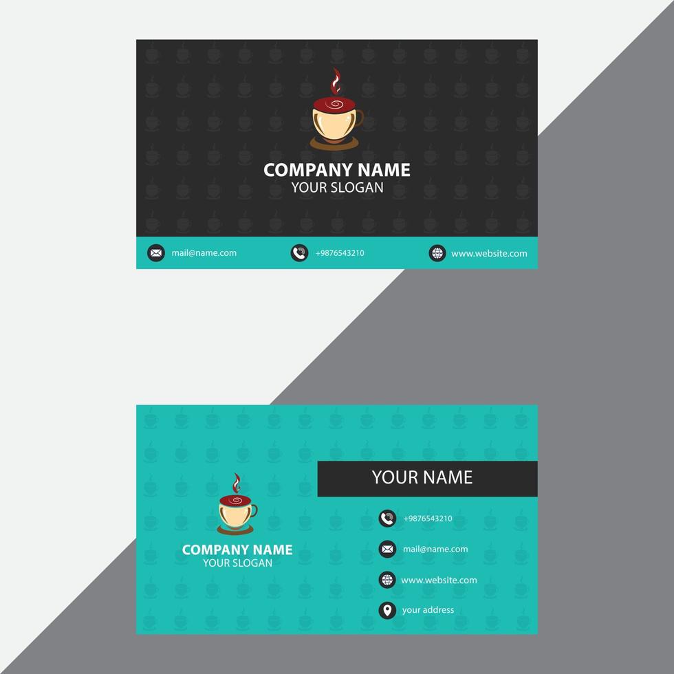 business card template graphic design vector