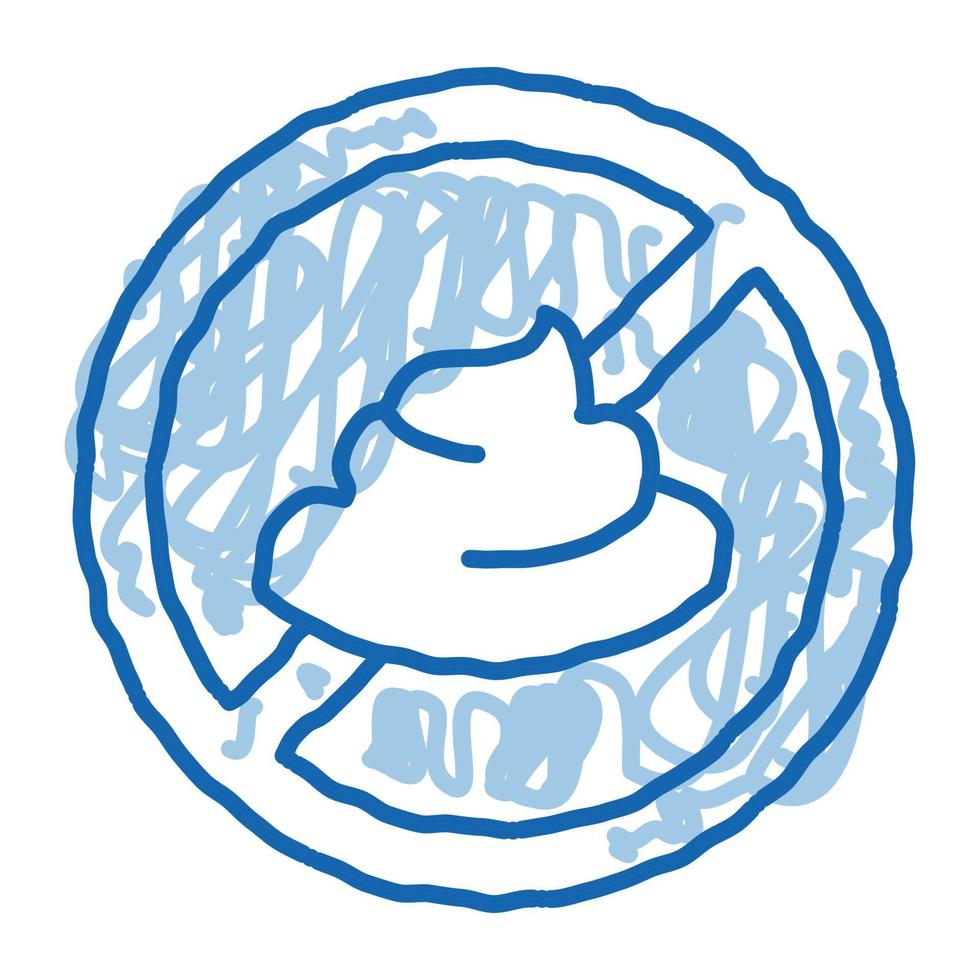 mayonnaise ban doodle icon hand drawn illustration vector