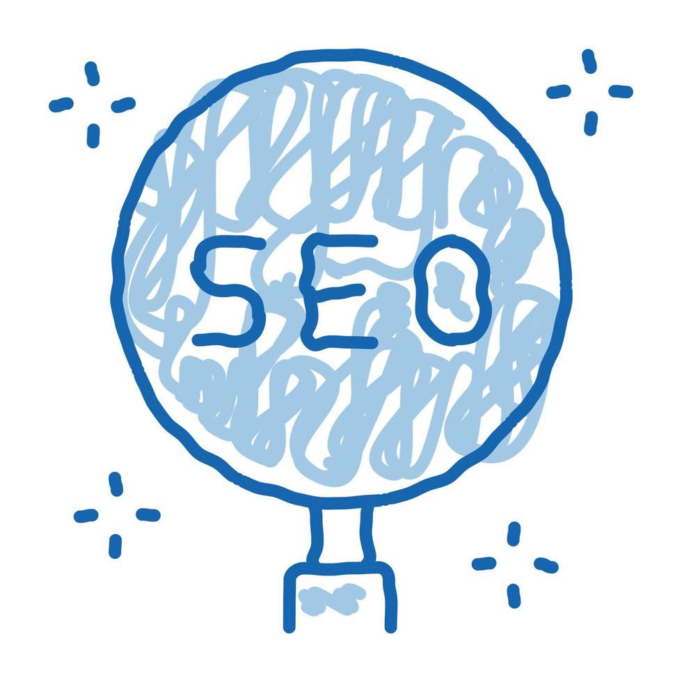 learning search engine optimization doodle icon hand drawn illustration vector