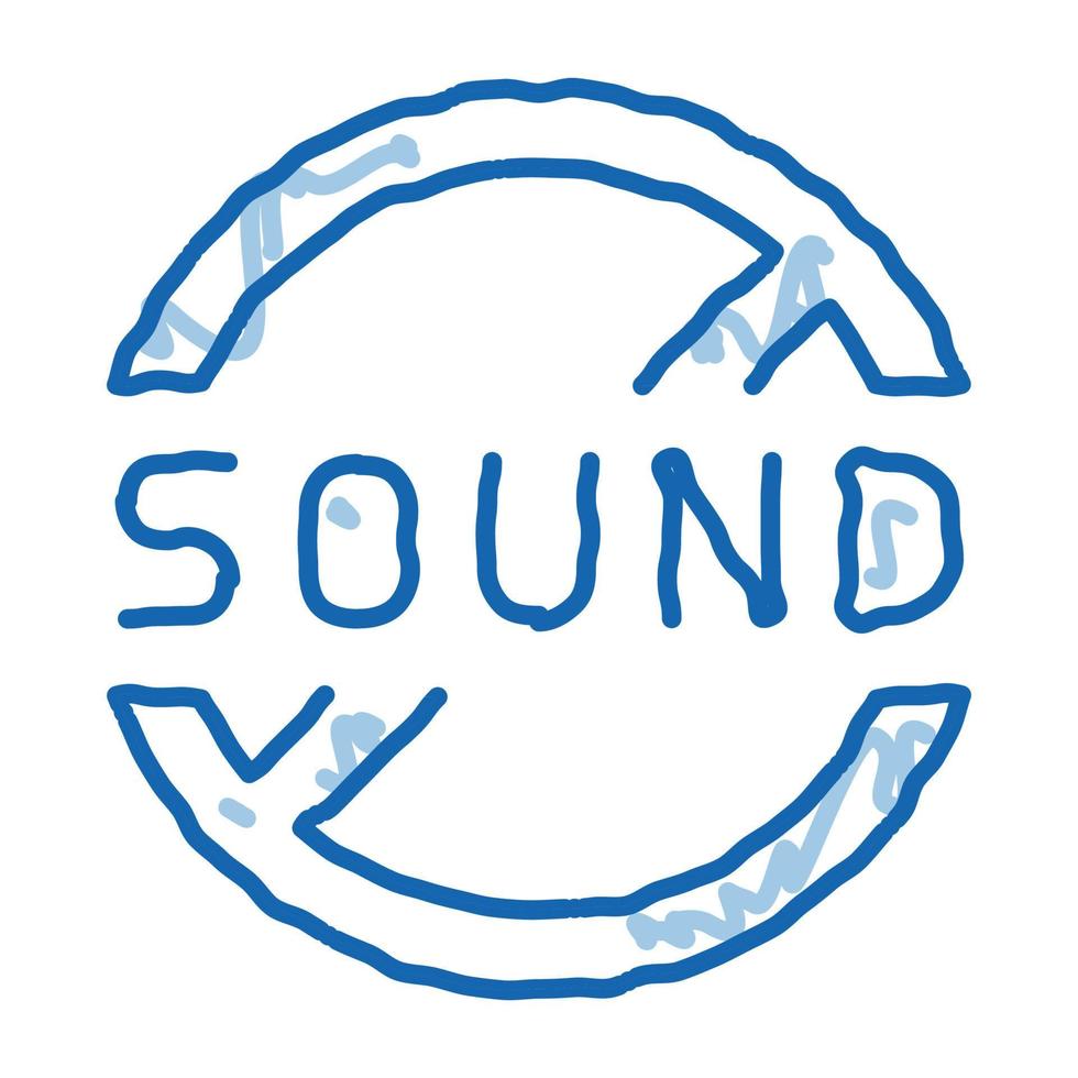 sound ban doodle icon hand drawn illustration vector