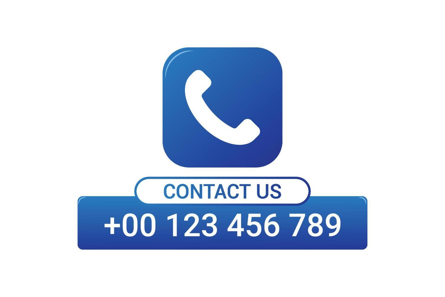 Contact Us with number shining vector. vector