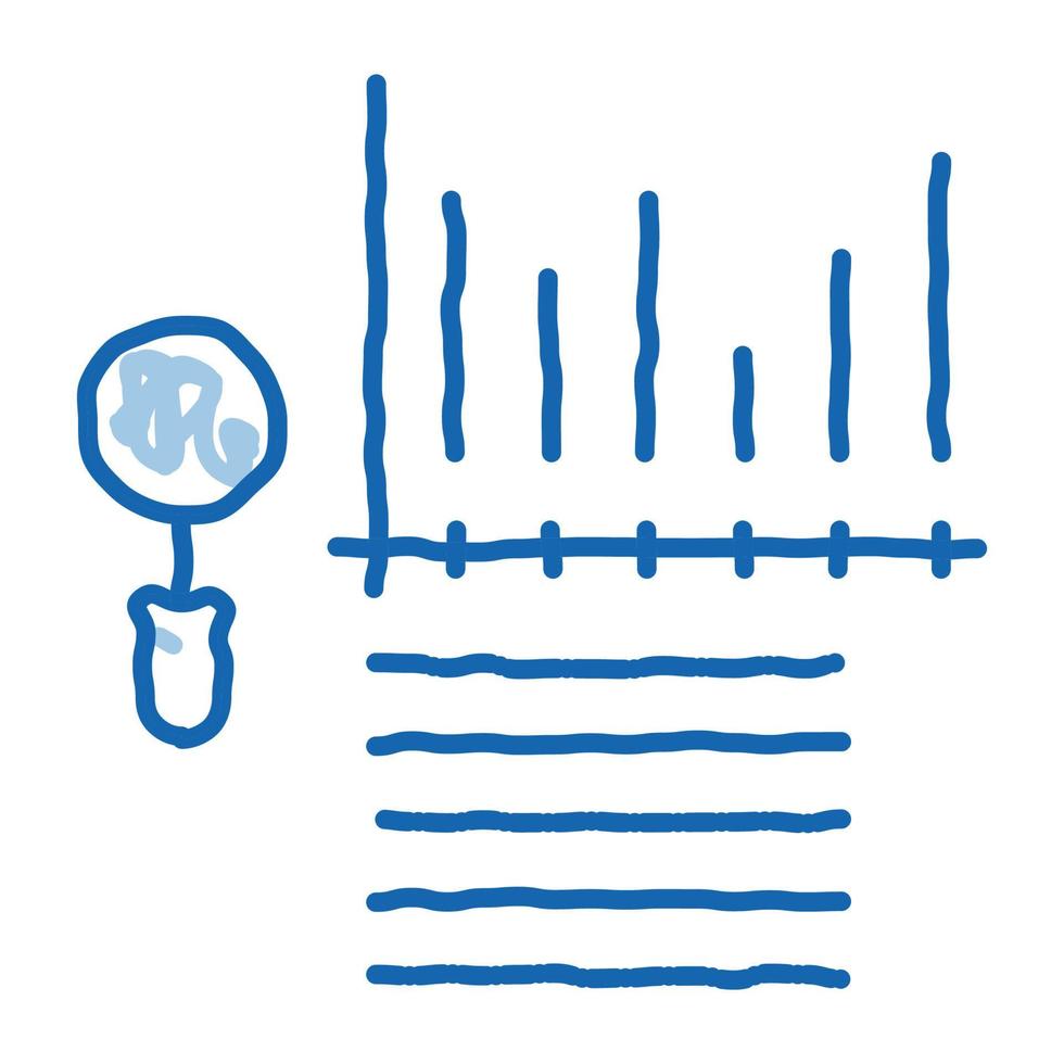 study bar graph search engine optimization doodle icon hand drawn illustration vector