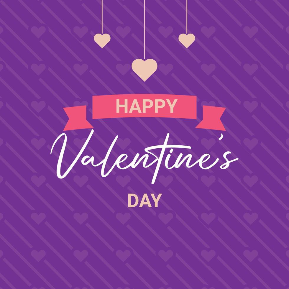 happy valentines day poster card vector