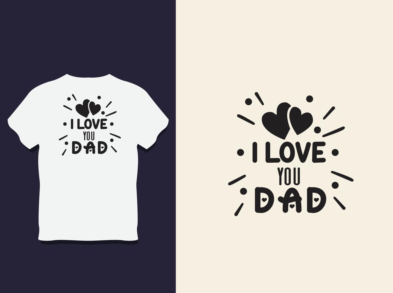 father's day Typography t shirt Design with Vector