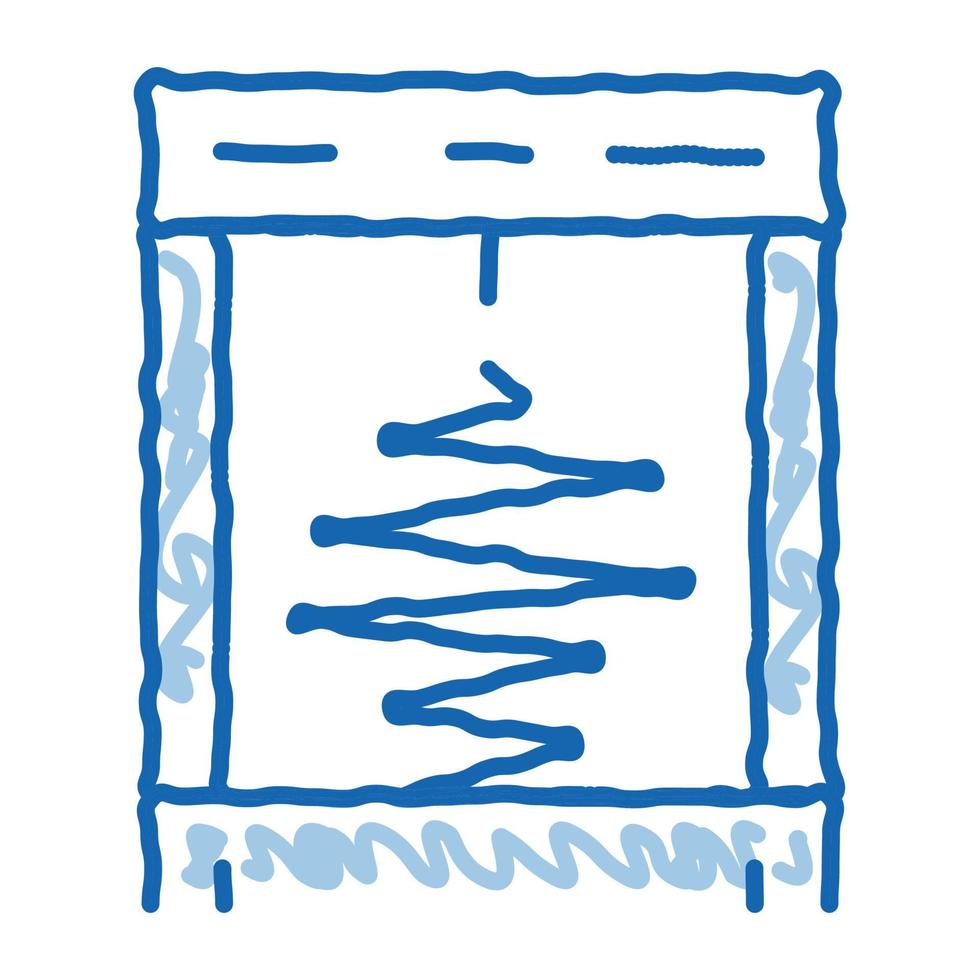 ertnquake acción doodle icono dibujado a mano ilustración vector