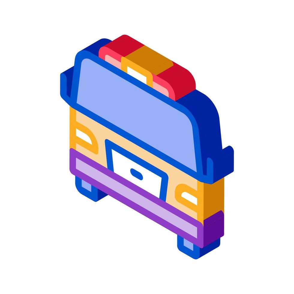 Tow Car Truck isometric icon vector illustration