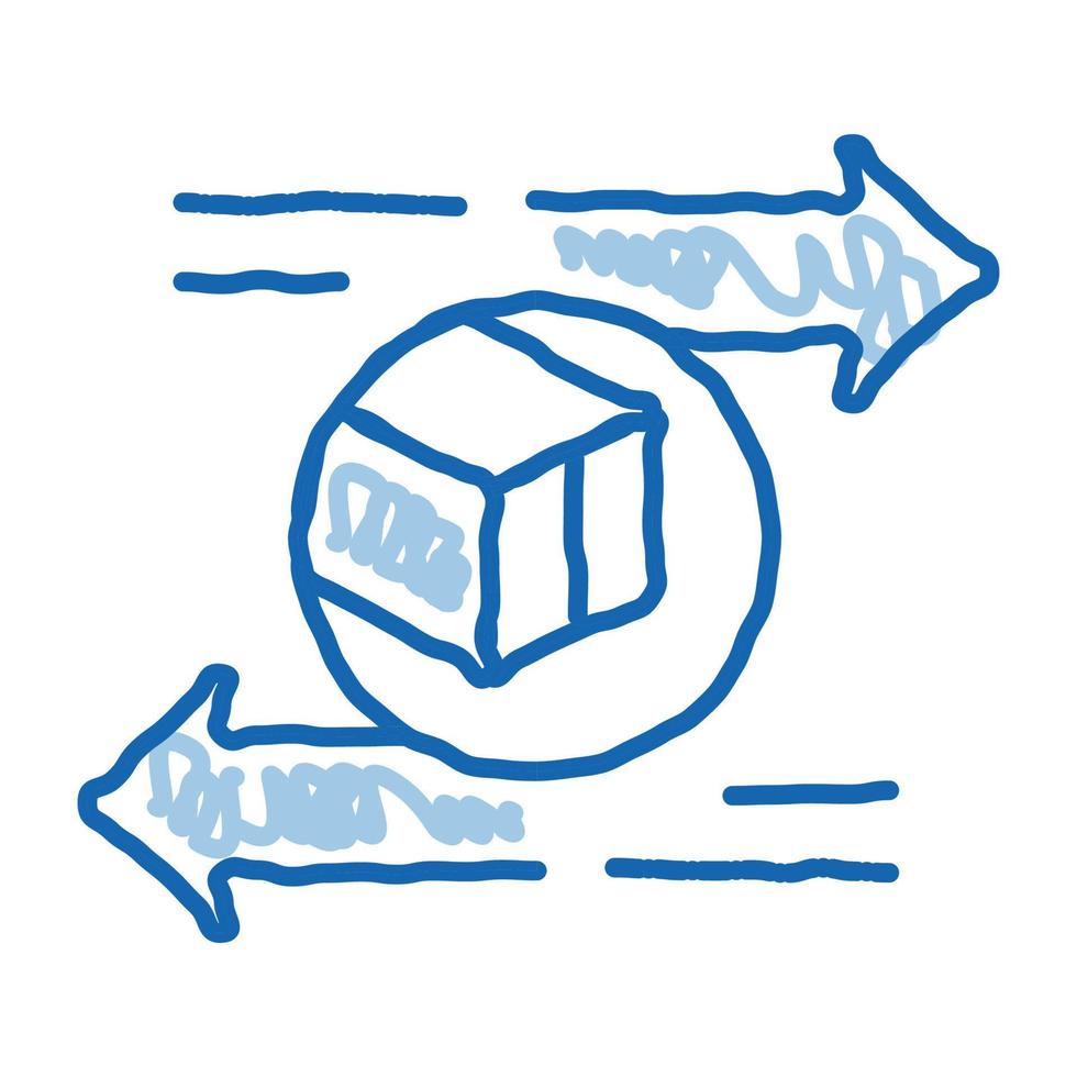 shipping and arrival doodle icon hand drawn illustration vector