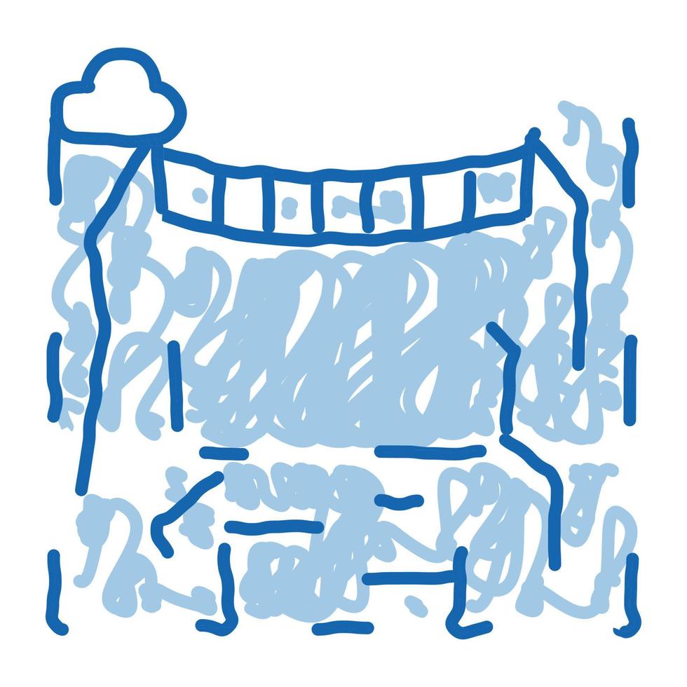 selva puente doodle icono dibujado a mano ilustración vector