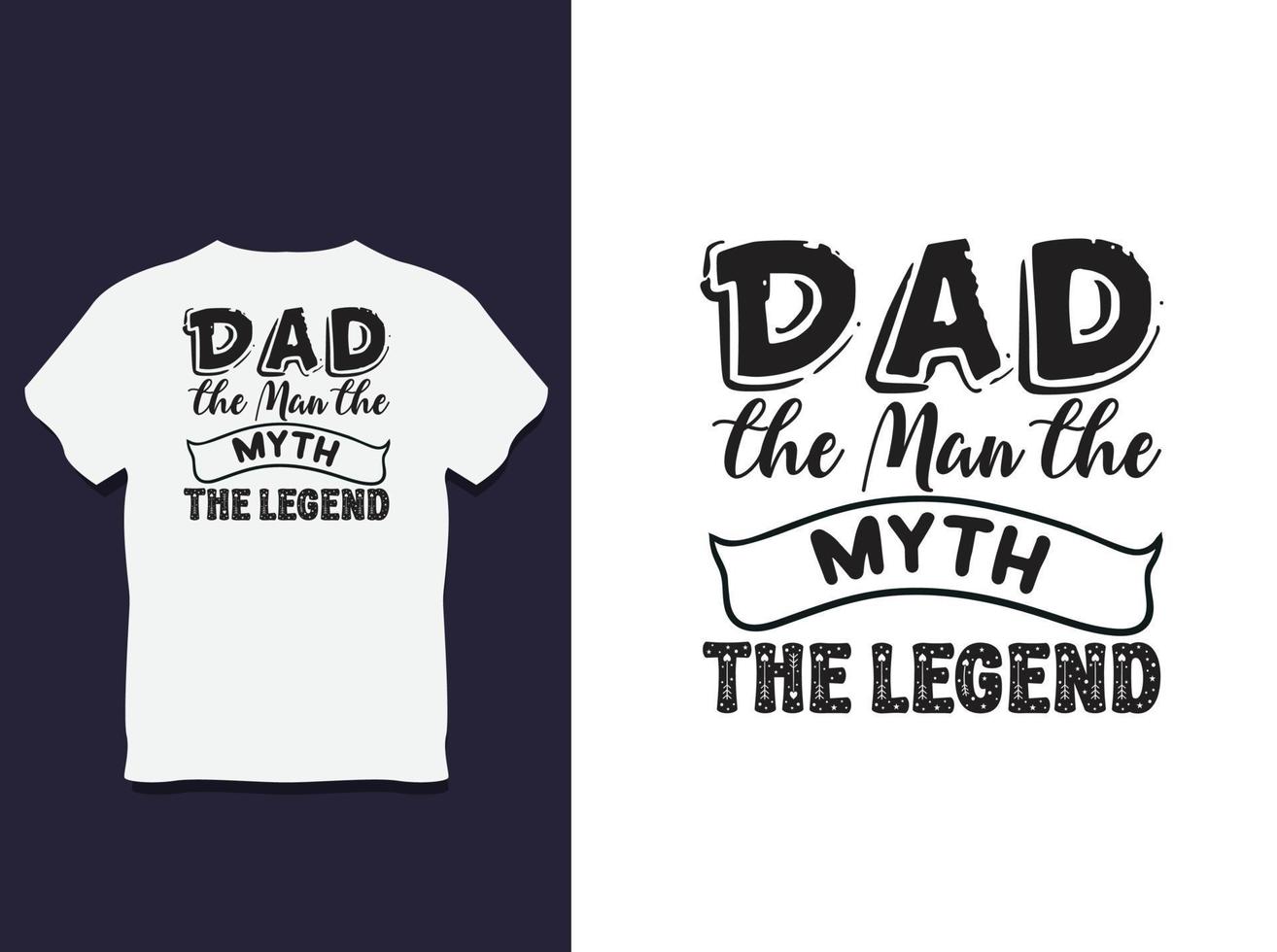 diseño de camiseta de tipografía del día del padre con vector