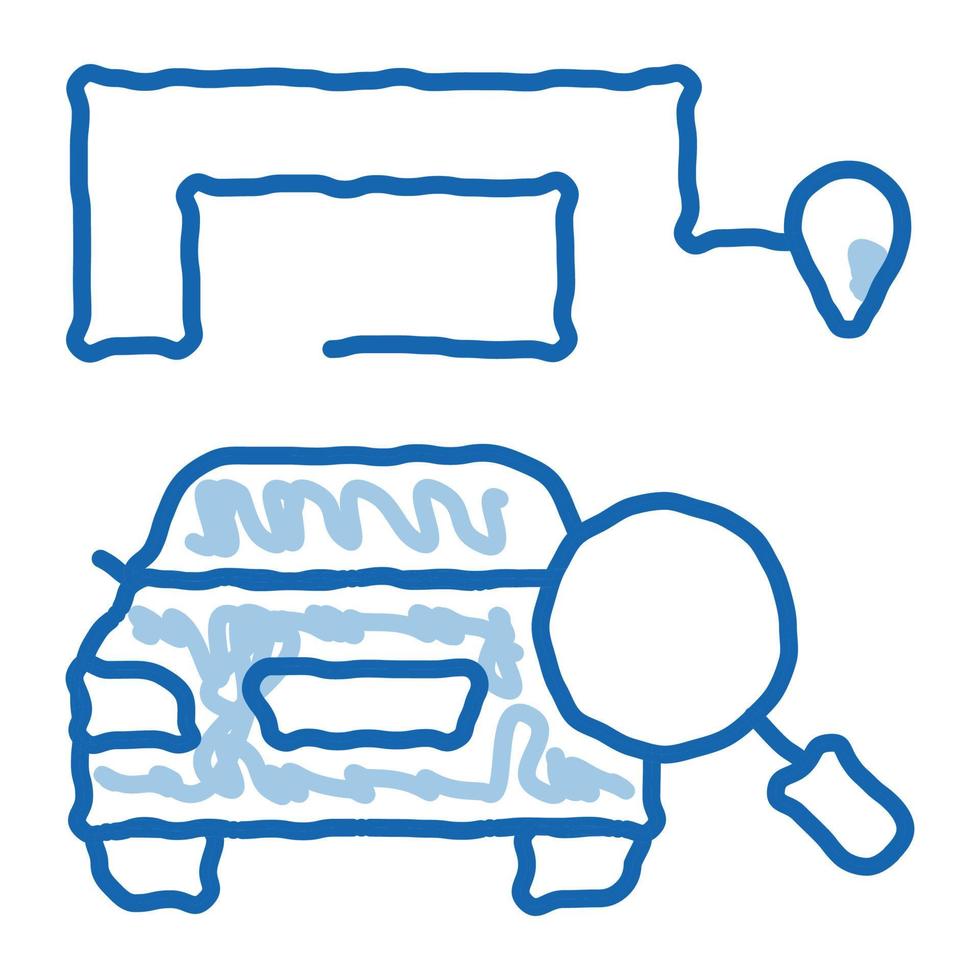 technical study of machine doodle icon hand drawn illustration vector