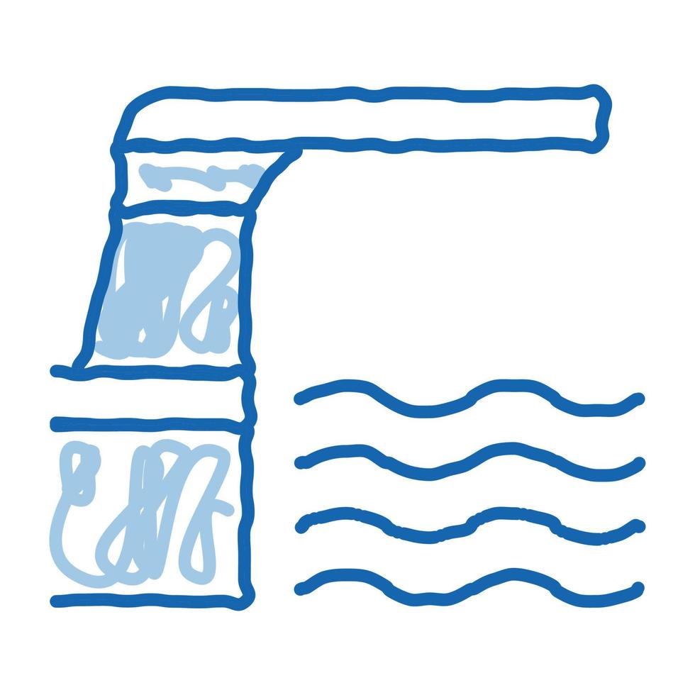 ilustración de contorno de vector de icono de medidor de nivel de agua