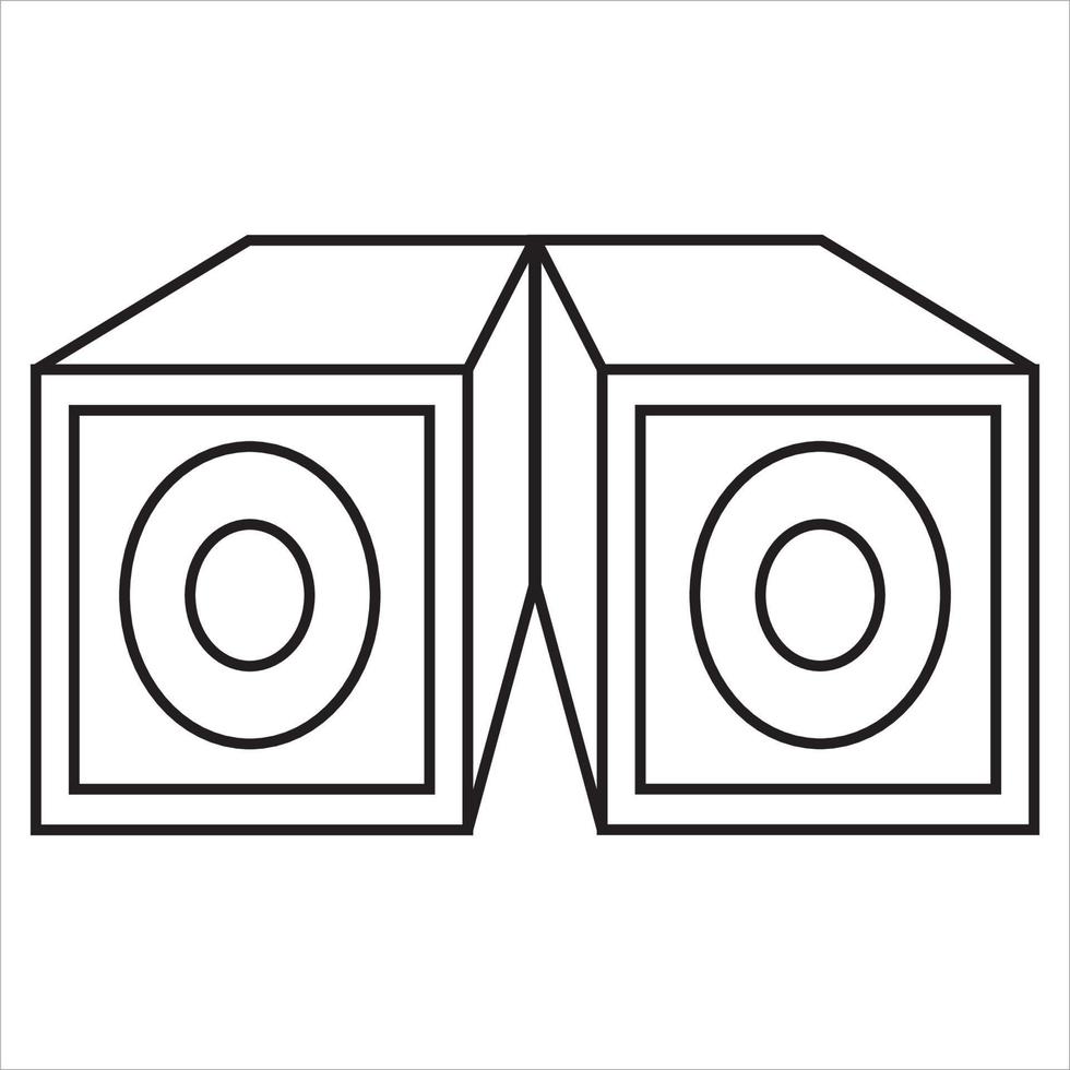 Vector, Image of small audio ,Black and white color, with transparent