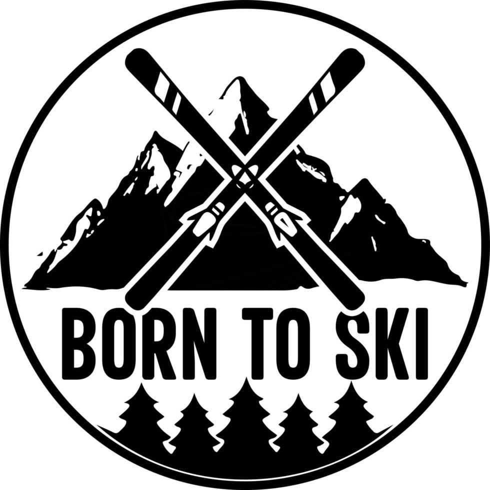 Skiing is calling and i must go tshirt design vector