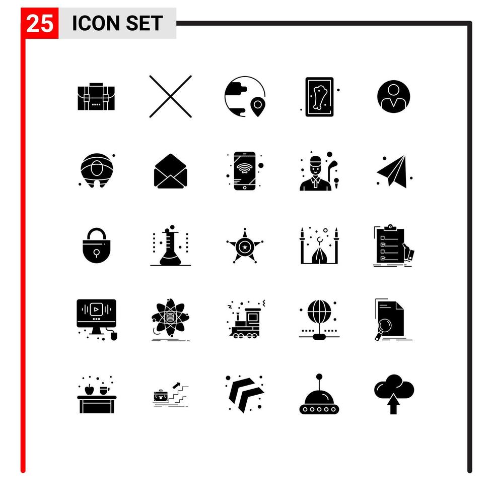 25 iconos creativos signos y símbolos modernos de personalización de usuario elementos de diseño de vector editables de pierna personal global
