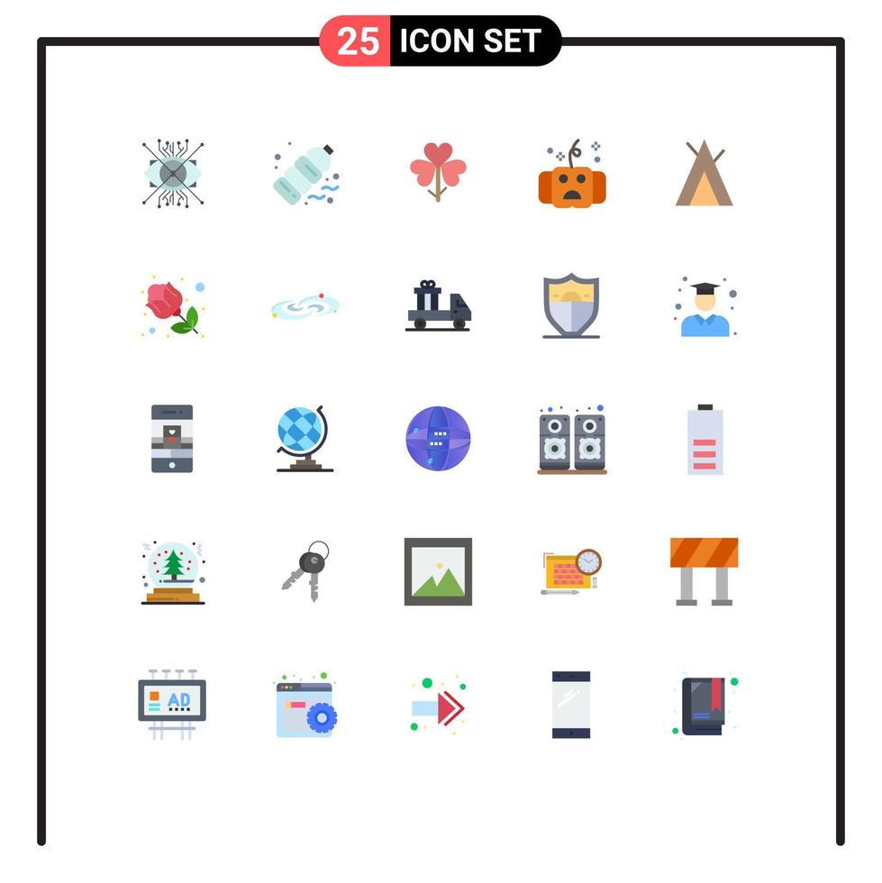 25 Creative Icons Modern Signs and Symbols of halloween all pollution nature floral Editable Vector Design Elements