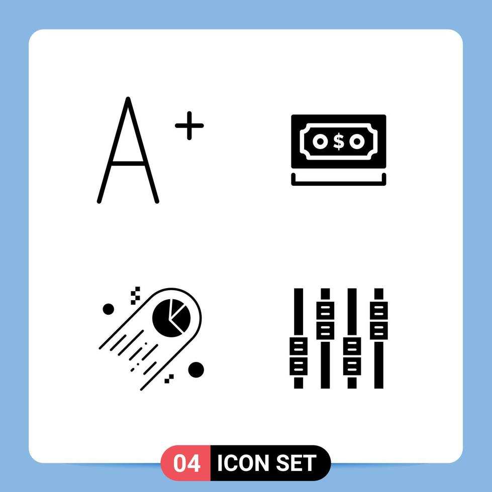 Stock Vector Icon Pack of Line Signs and Symbols for font statistics money note control Editable Vector Design Elements