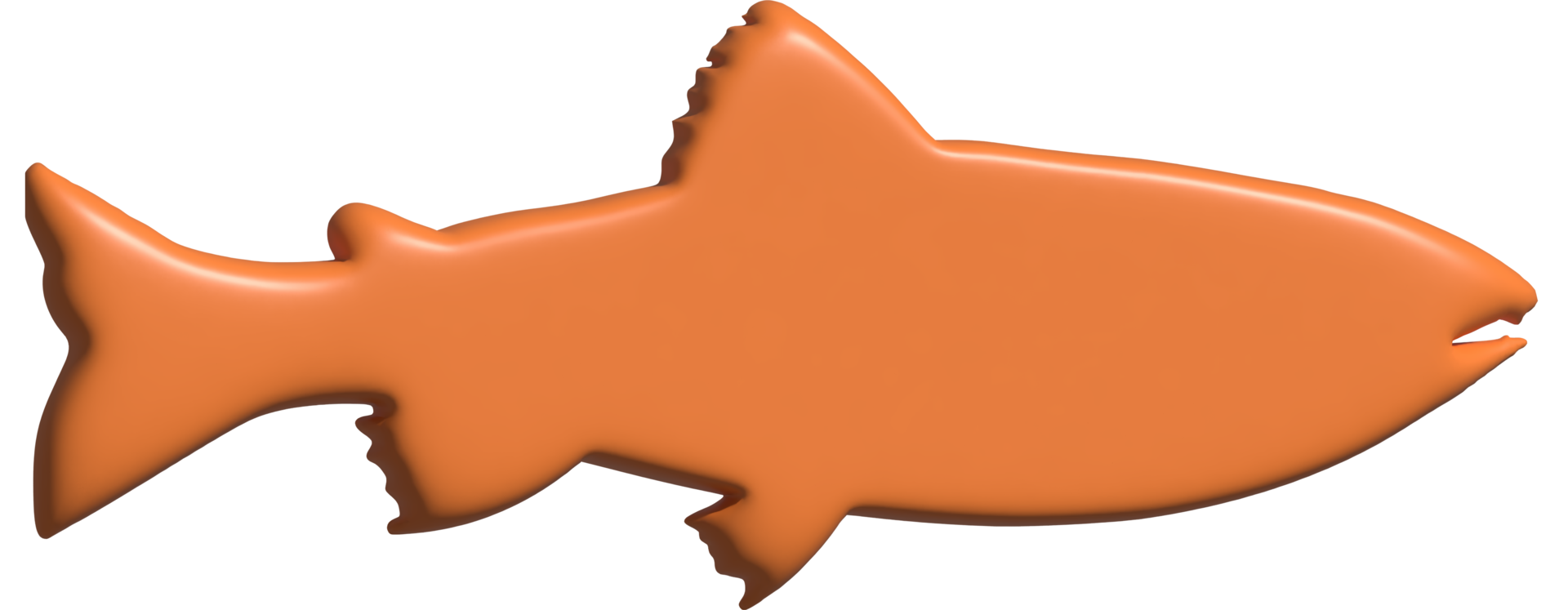 Ilustración 3d de icono de pescado png