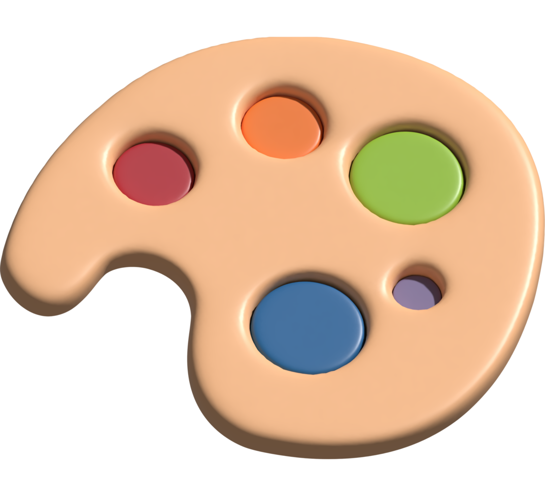 3d illustration av Färg palett png