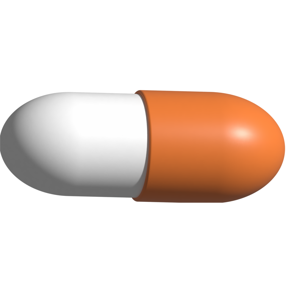 Ilustración 3D de medicina cápsula png