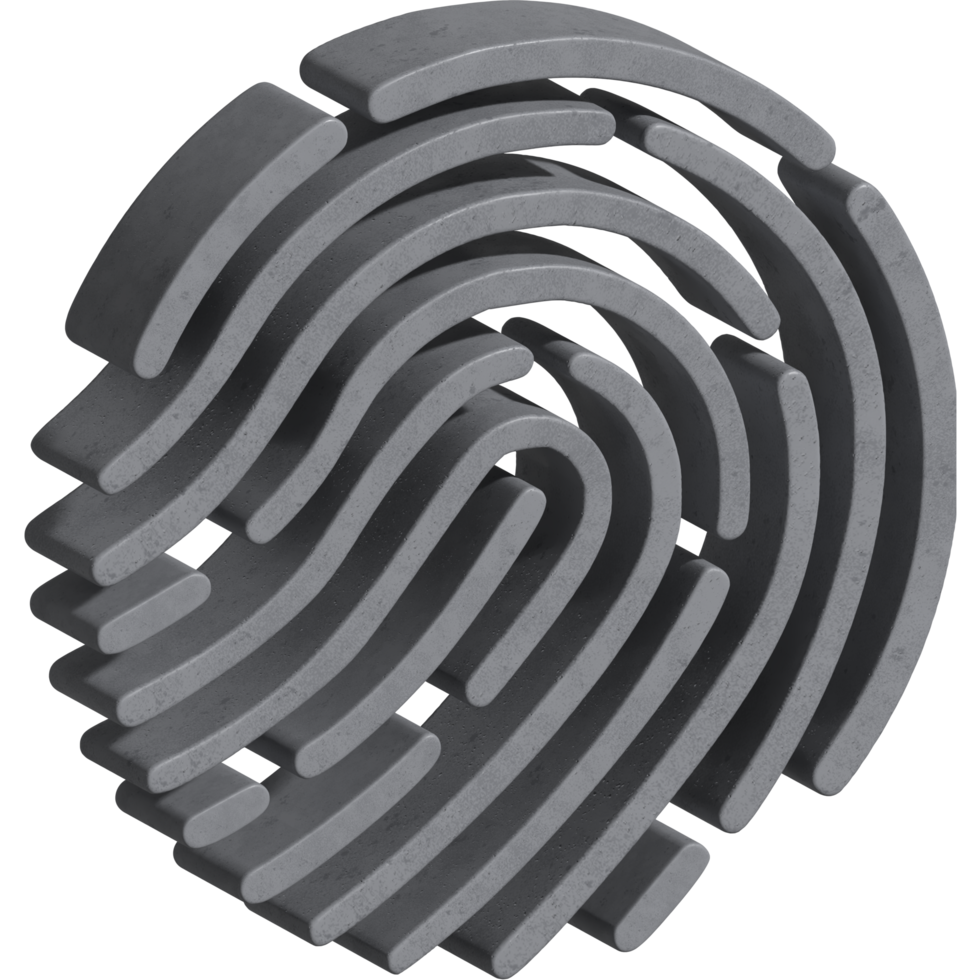 3d illustration of finger print png