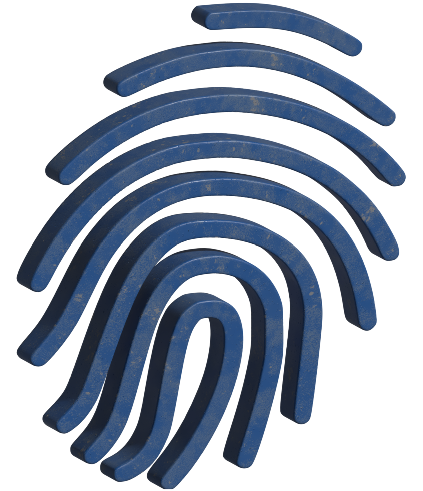 3d illustration of finger print png