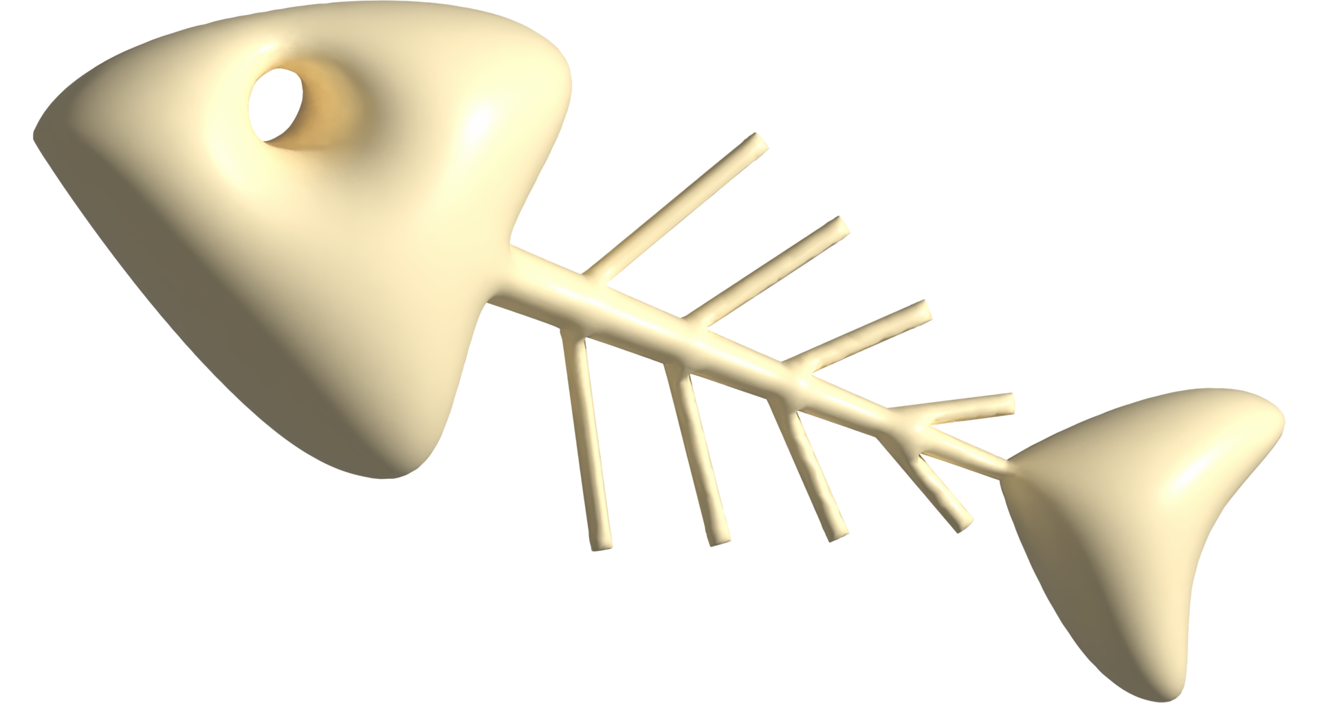 3d illustration of fish bone 17805951 PNG