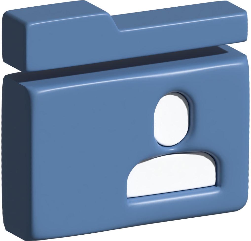 3d illustration of contact folder png