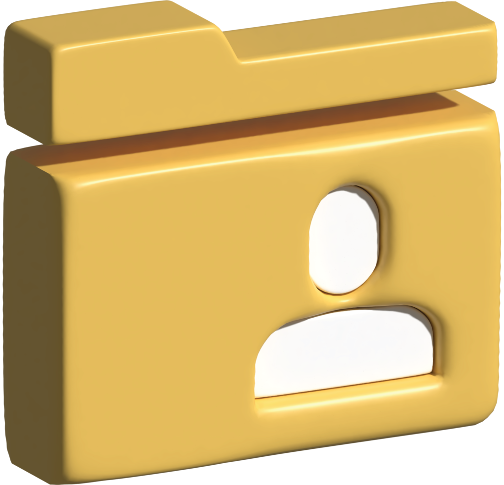 3d illustration of contact folder png