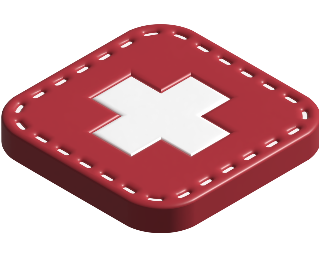 3d illustration of health icon png