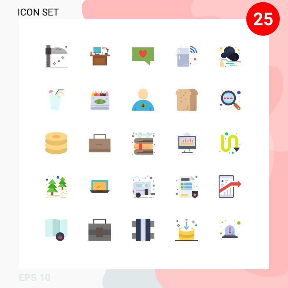 Stock Vector Icon Pack of 25 Line Signs and Symbols for discount technology place smart message Editable Vector Design Elements