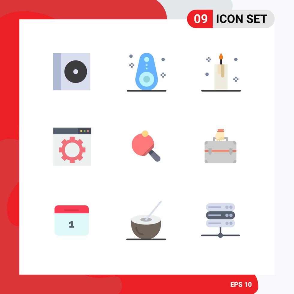 9 Thematic Vector Flat Colors and Editable Symbols of table pong christmas website optimization Editable Vector Design Elements