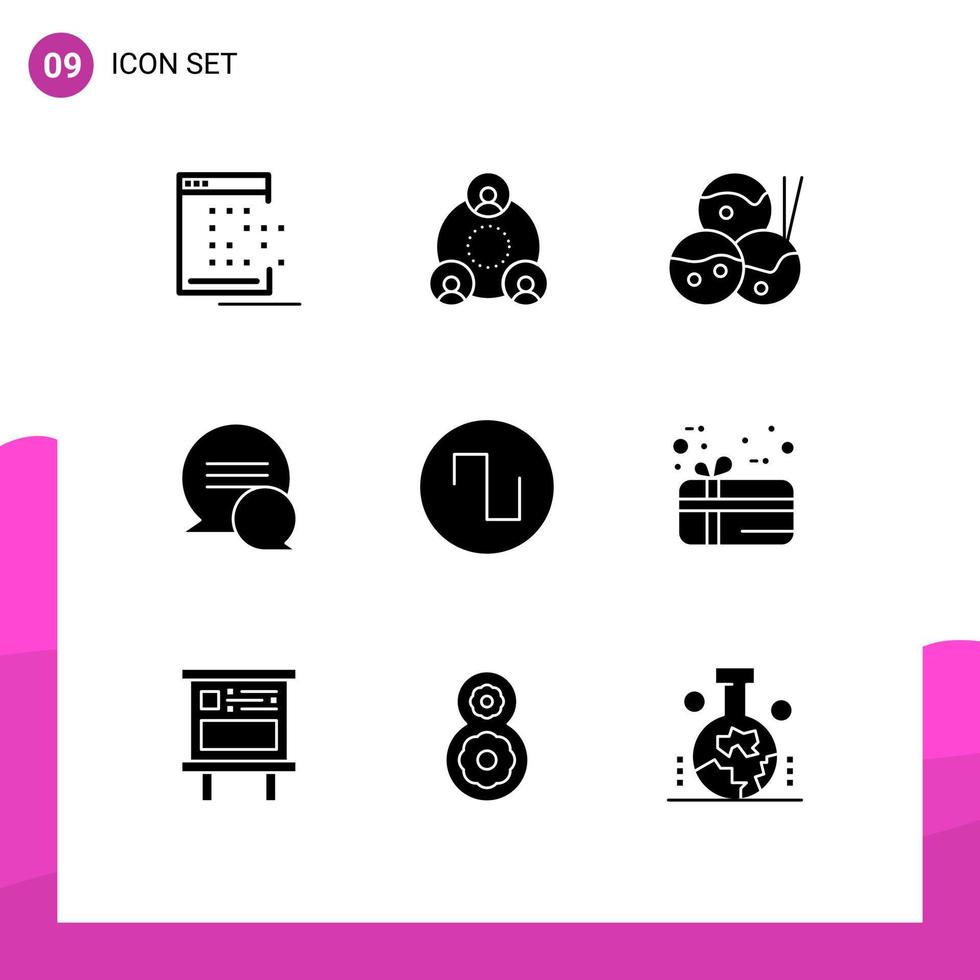 9 Creative Icons Modern Signs and Symbols of wave sound people messages chat Editable Vector Design Elements