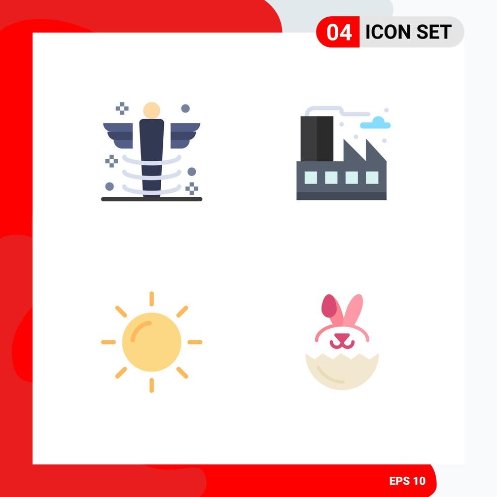 User Interface Pack of 4 Basic Flat Icons of care rise medical life egg Editable Vector Design Elements