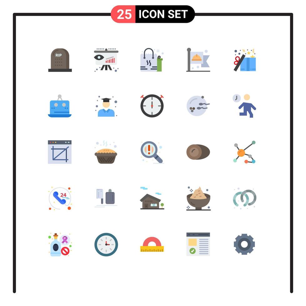 Modern Set of 25 Flat Colors and symbols such as labour flag strategy communist package Editable Vector Design Elements