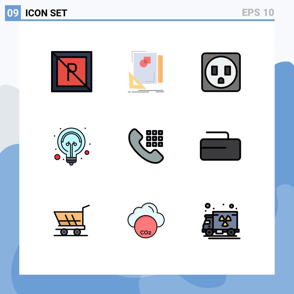 9 Filledline Flat Color concept for Websites Mobile and Apps phone call sketching tips idea Editable Vector Design Elements