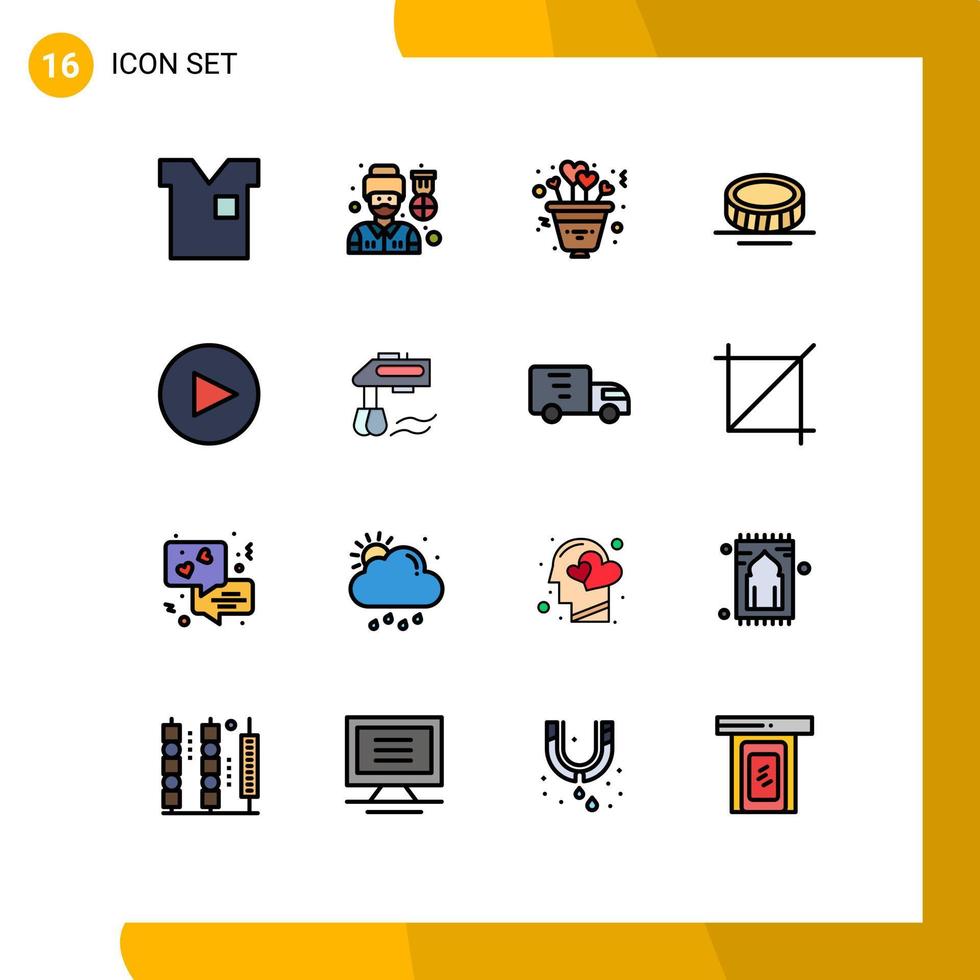 16 Creative Icons Modern Signs and Symbols of play money man coin romance Editable Creative Vector Design Elements