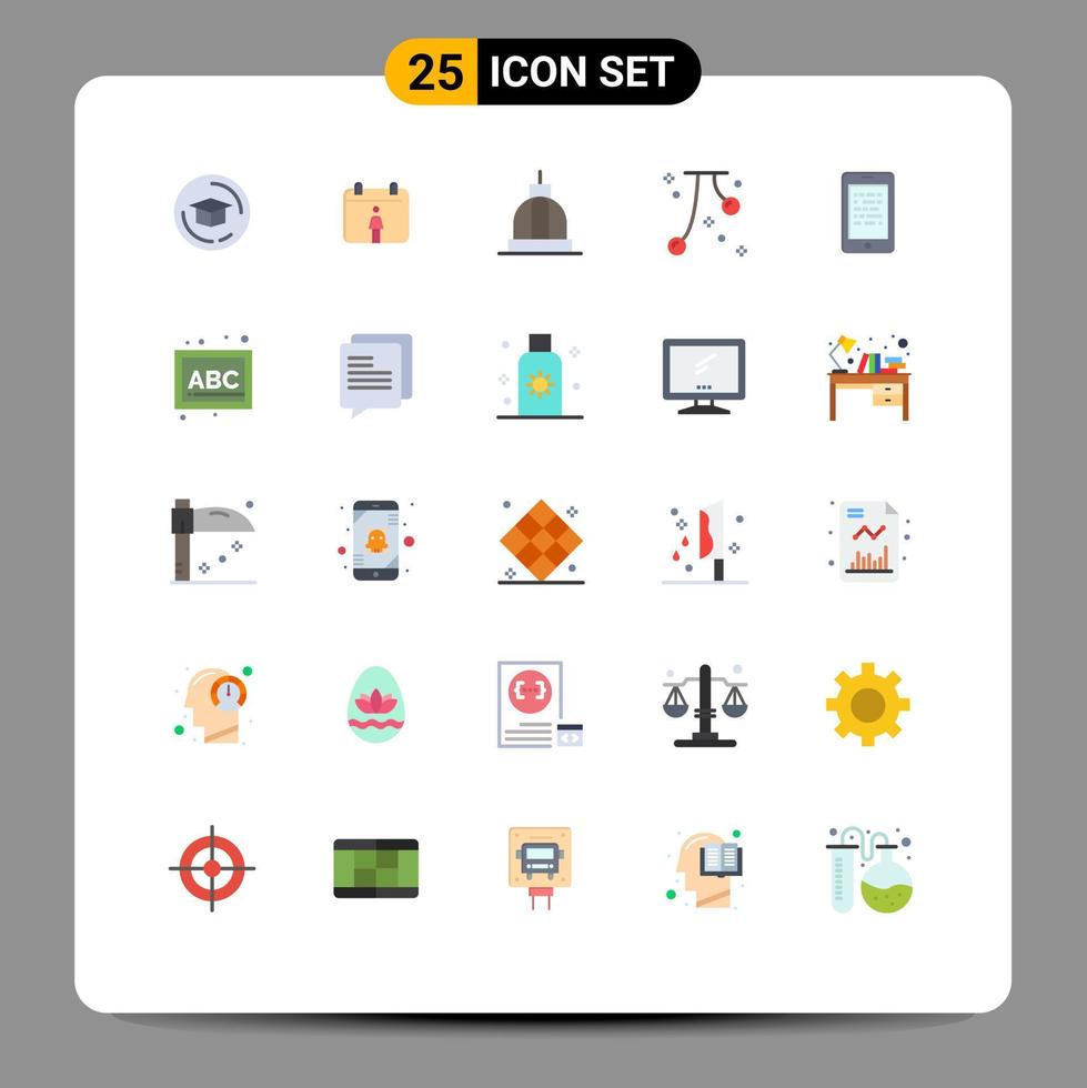 25 Creative Icons Modern Signs and Symbols of data mobile capitol festival event Editable Vector Design Elements