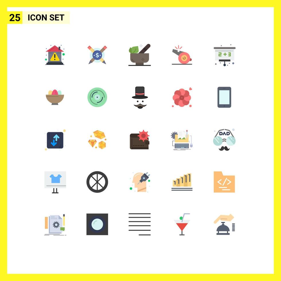 Set of 25 Modern UI Icons Symbols Signs for back to school sport digital referee wellness Editable Vector Design Elements