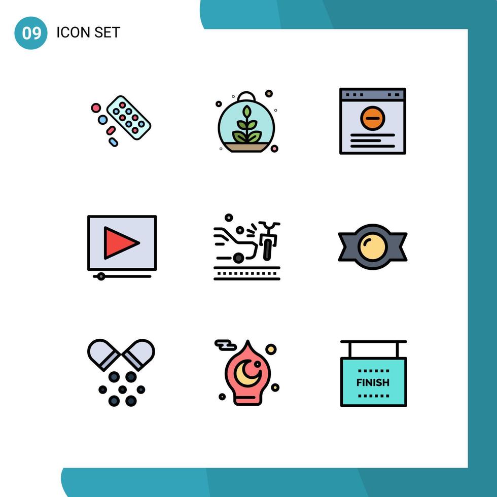 9 Creative Icons Modern Signs and Symbols of crash bicycle browser accident clip Editable Vector Design Elements