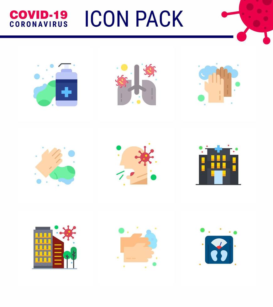 COVID19 corona virus contamination prevention Blue icon 25 pack such as  cough medical pneumonia hands washing viral coronavirus 2019nov disease Vector Design Elements