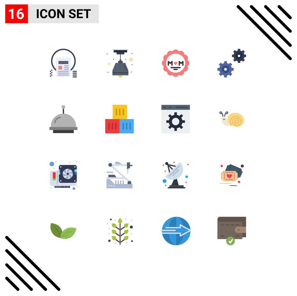 16 Creative Icons Modern Signs and Symbols of hotel alarm medal options controls Editable Pack of Creative Vector Design Elements