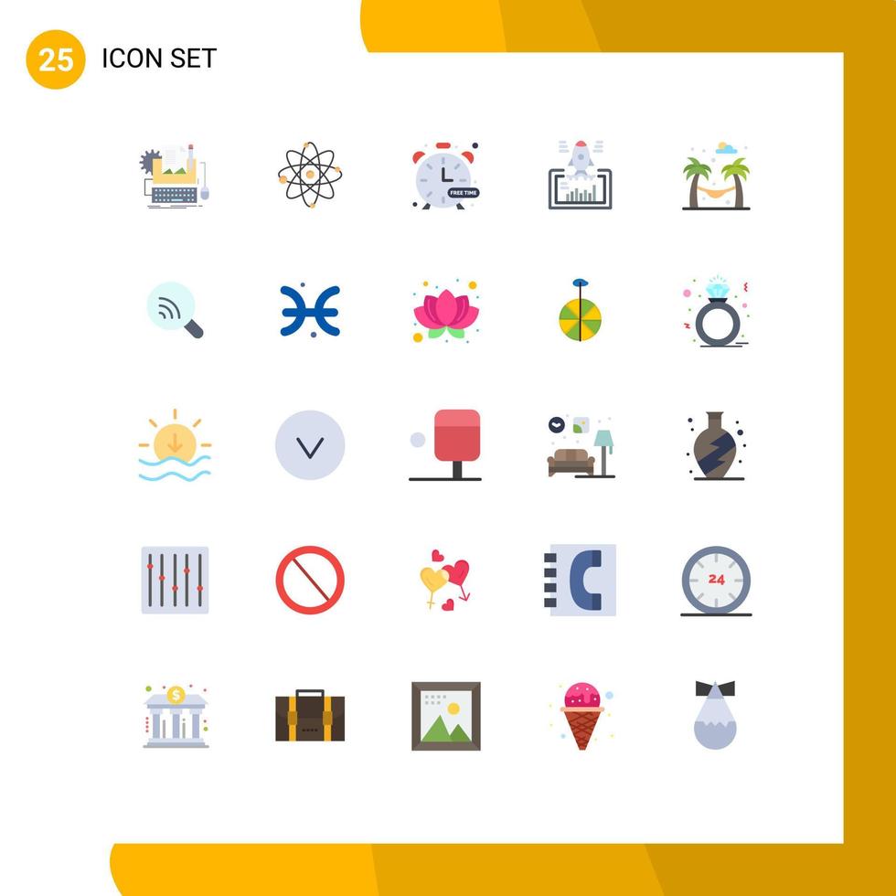 Modern Set of 25 Flat Colors and symbols such as web website laboratory project watch Editable Vector Design Elements