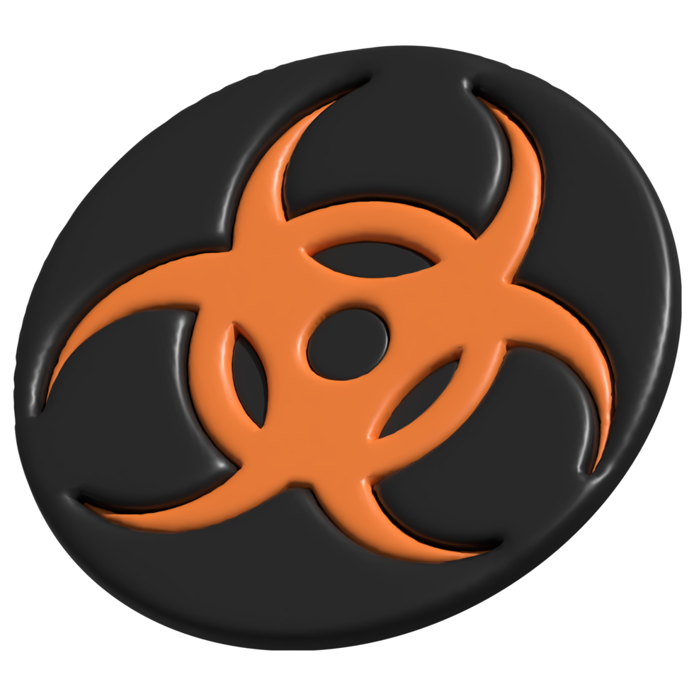 3d illustration of biohazard png