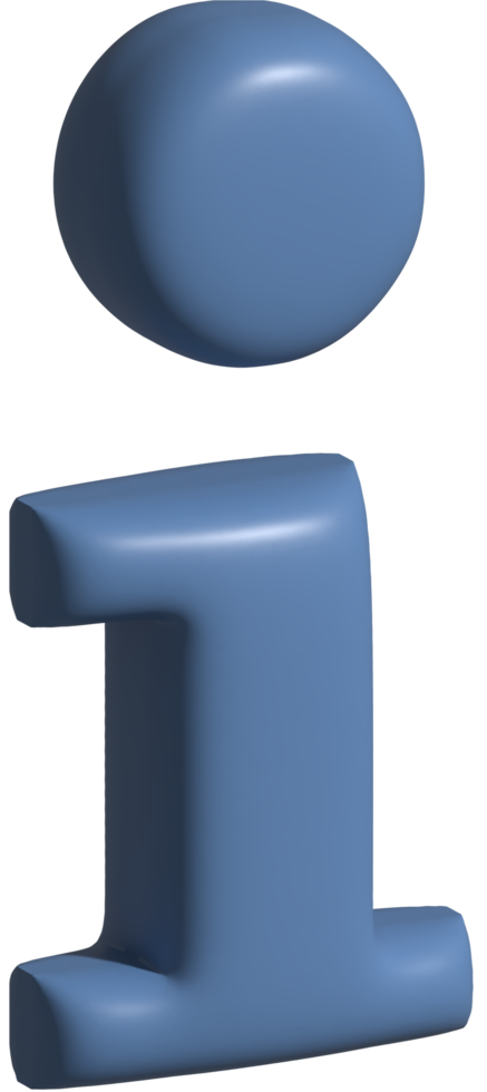 3d illustration of info png