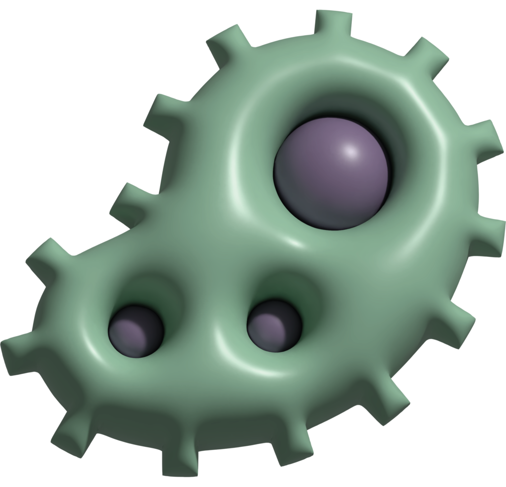 3d illustration of bacteria png