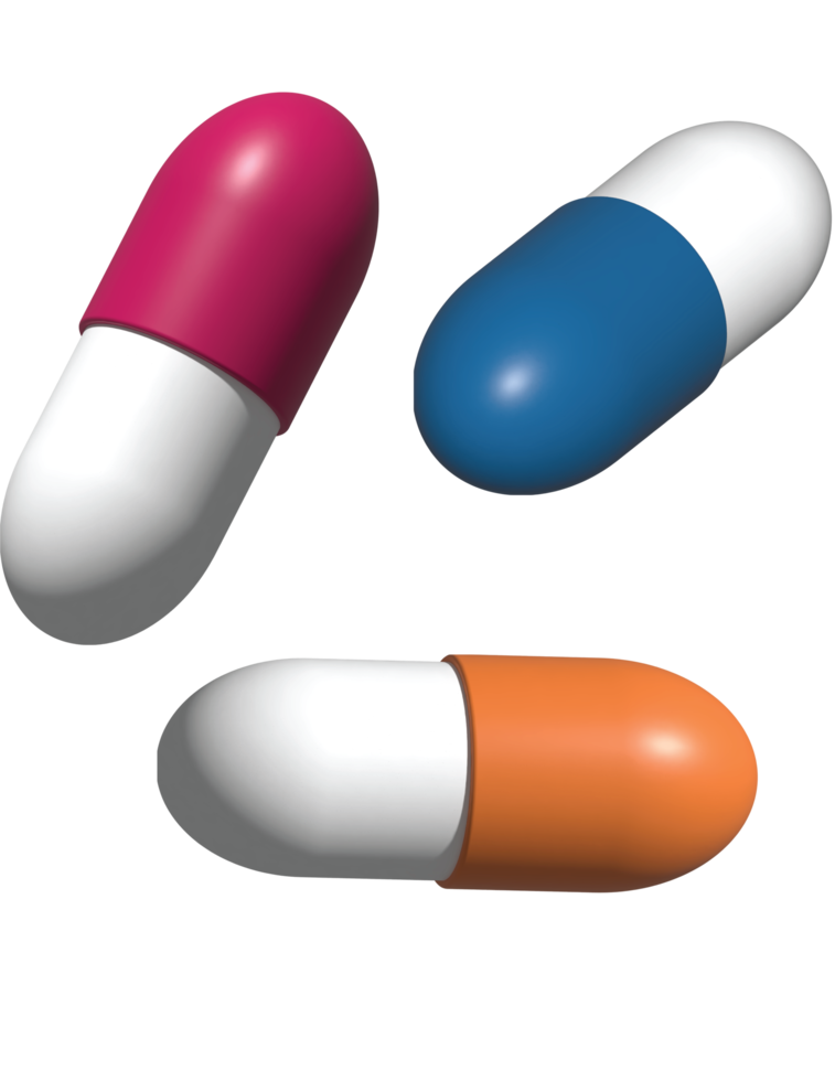 3d illustration of capsule medicine png