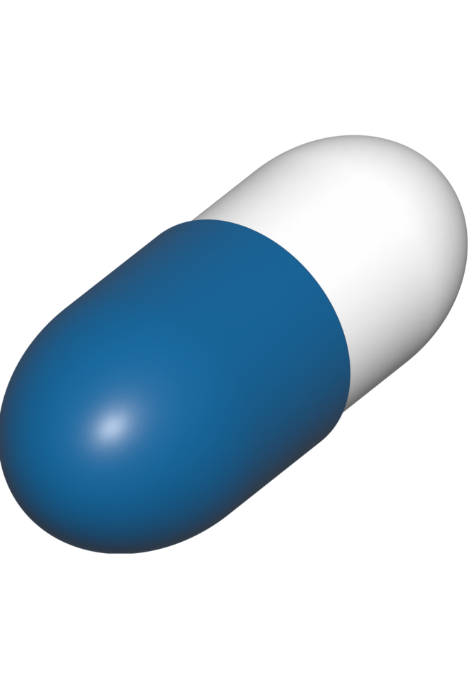 ilustração 3D da cápsula de medicamento png